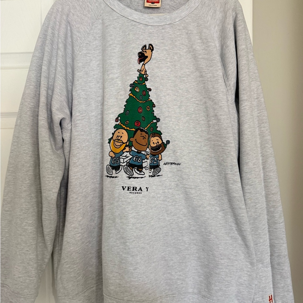 Homage Official Eagles “A Philly Special Christmas” Sweatshirt Grey Mens XXL